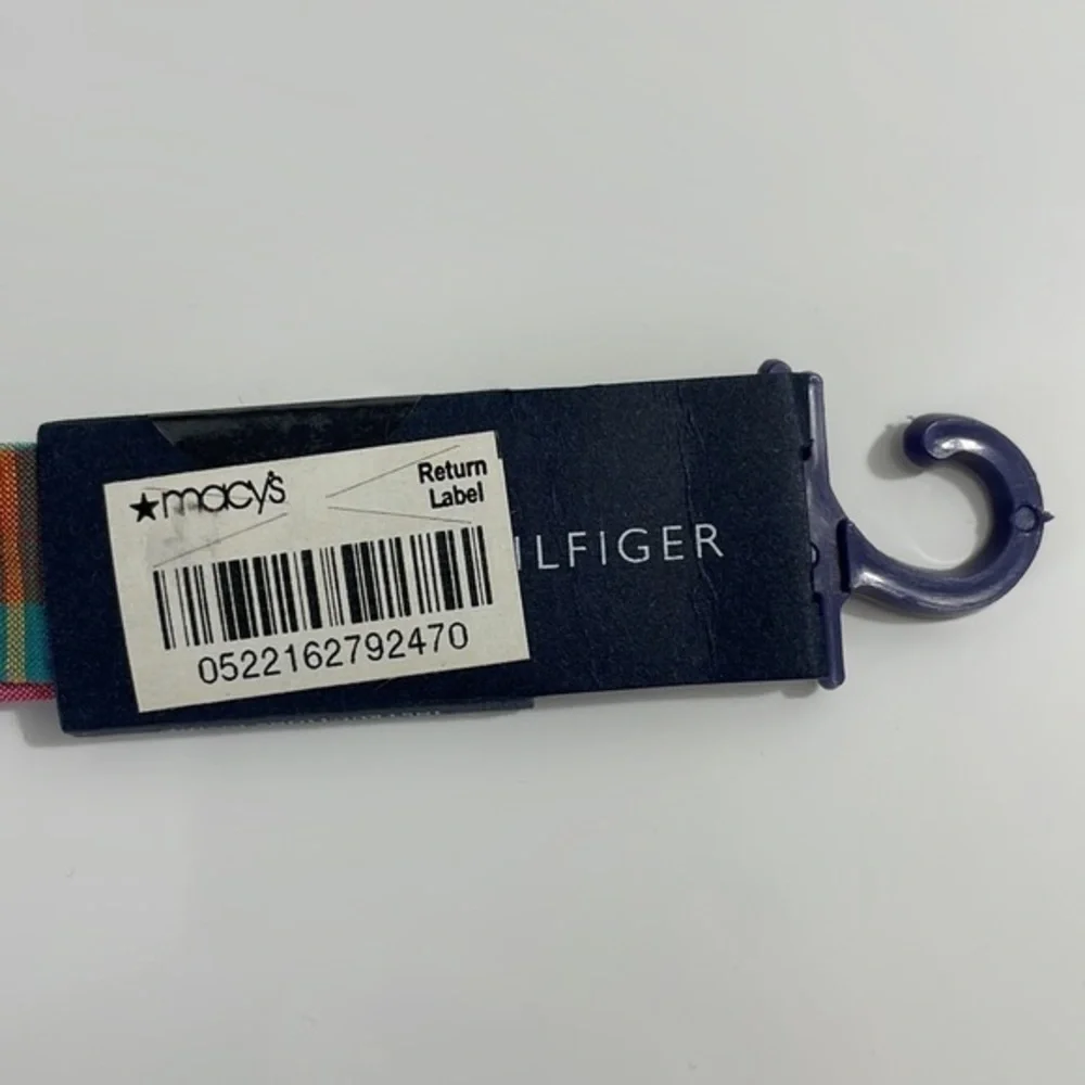 Tommy Hilfiger Brady cotton madras plaid adjustable bow tie.  Fixed bow. ‎ New!